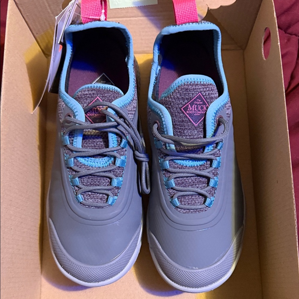 Women's Gray and Blue Sneakers